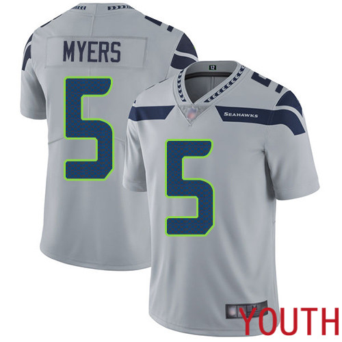 Seattle Seahawks Limited Grey Youth Jason Myers Alternate Jersey NFL Football #5 Vapor Untouchable->women nfl jersey->Women Jersey